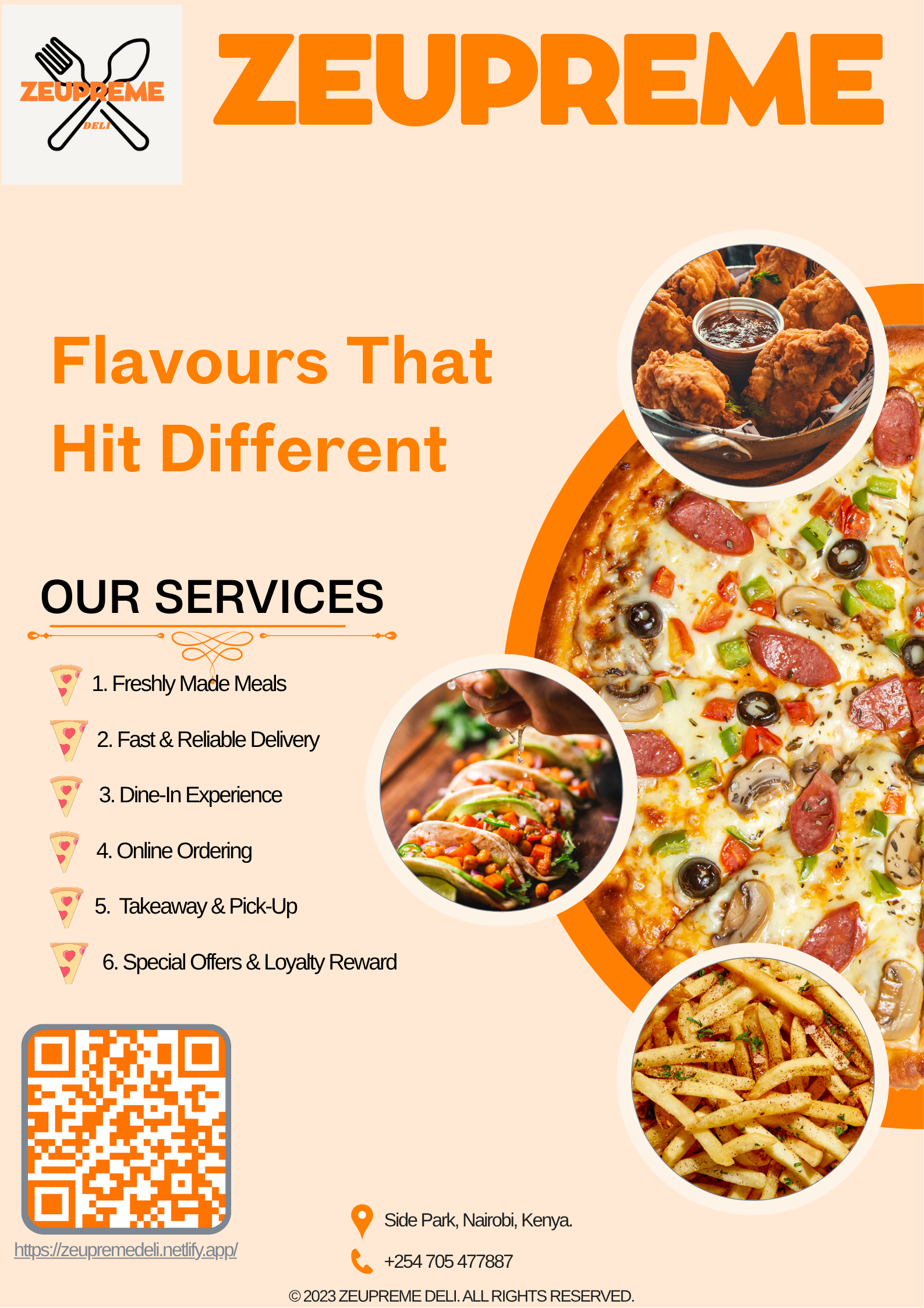 Zeupreme Deli Menu